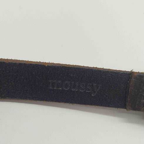 マウジー moussy メニー スタッズ レザー ナロー ベルト レディース