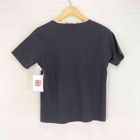 バーバリーロンドン BURBERRY LONDON ノヴァチェックパイピング 騎士刺繍半袖Tシャツ レディース S