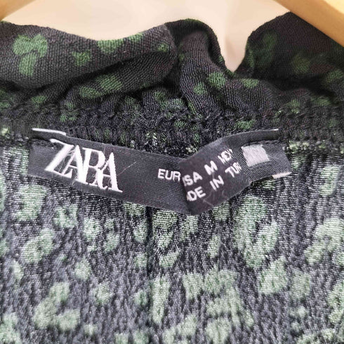 ザラ ZARA Animal Print Ruffle Mini Dress アニマル プリント ミニドレス レディース import:M