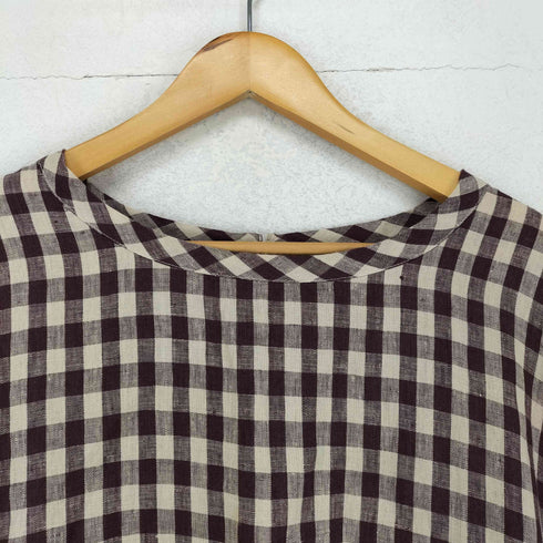 MY CLOSET チェック柄リネンワンピース レディース FREE