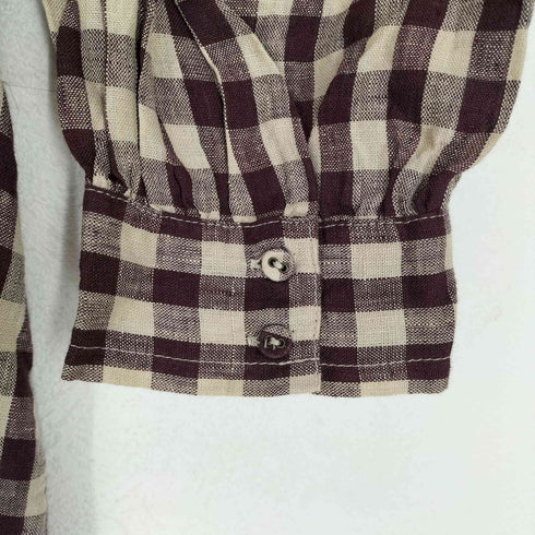 MY CLOSET チェック柄リネンワンピース レディース FREE