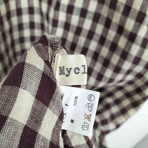MY CLOSET チェック柄リネンワンピース レディース FREE