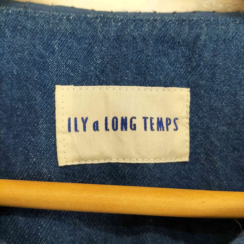 イリヤロンタン ILY a LONG TEMPS ステッチデザイン リボンデニムジャケット レディース M