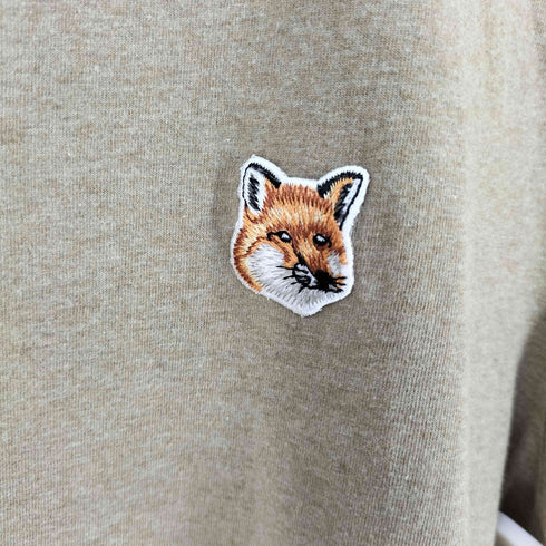 メゾンキツネ MAISON KITSUNE 旧タグ ロゴ刺繍クルーネックTシャツ メンズ import:S