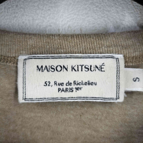 メゾンキツネ MAISON KITSUNE 旧タグ ロゴ刺繍クルーネックTシャツ メンズ import:S