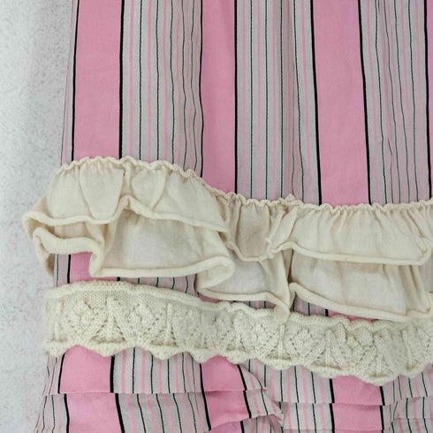 ローブドシャンブルコムデギャルソン robe de chambre COMME des GARCONS AD2000 00AW ストライプシルクフリルスカート レディース