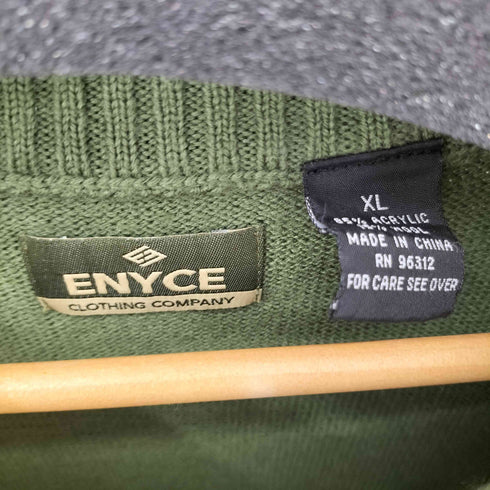 エニーチェ enyce アクリル ウール チェック柄 ニット メンズ import:XL