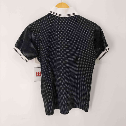 フレッドペリー FRED PERRY ワンポイントロゴ刺繍 S/S ドット柄ポロシャツ レディース import:M