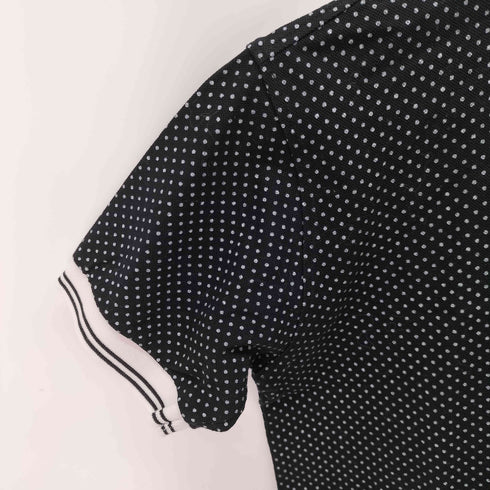 フレッドペリー FRED PERRY ワンポイントロゴ刺繍 S/S ドット柄ポロシャツ レディース import:M