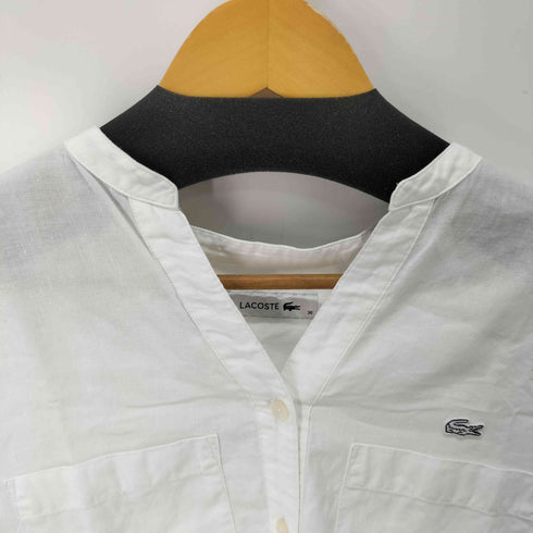 ラコステ LACOSTE コットンリネンスキッパーネックシャツ レディース JPN:36