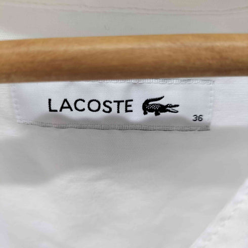 ラコステ LACOSTE コットンリネンスキッパーネックシャツ レディース JPN:36