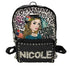 NICOLE LEE NEW YORK CITY 自由の女神 プリント スタッズ レオパード バックパック レディース