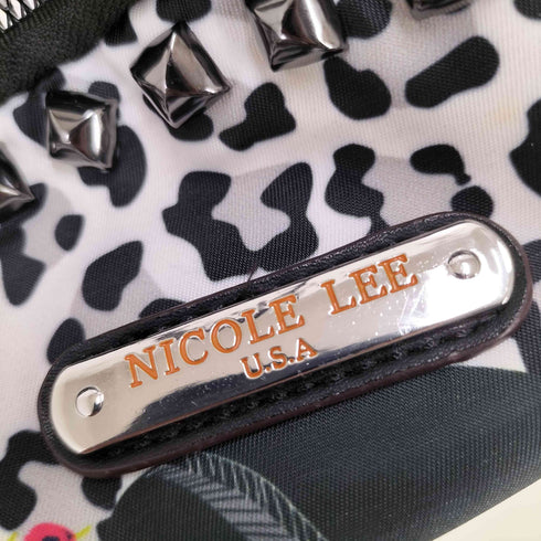 NICOLE LEE NEW YORK CITY 自由の女神 プリント スタッズ レオパード バックパック レディース