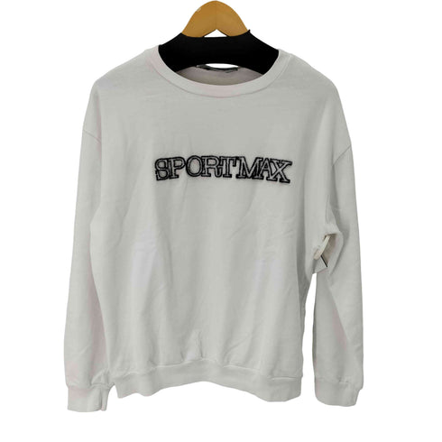 スポーツマックス SPORTMAX フロントロゴクルーネックスウェット レディース import:M