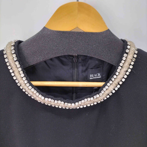BLACK SAKS FIFTH AVENUE ビジューデザインノースリーブワンピース レディース JPN:4
