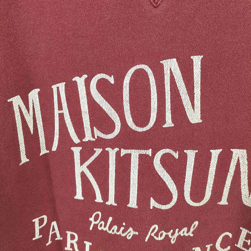 メゾンキツネ MAISON KITSUNE 旧タグ ロゴプリントクルーネックスウェット レディース import:M
