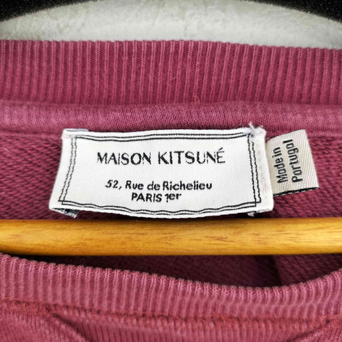 メゾンキツネ MAISON KITSUNE 旧タグ ロゴプリントクルーネックスウェット レディース import:M