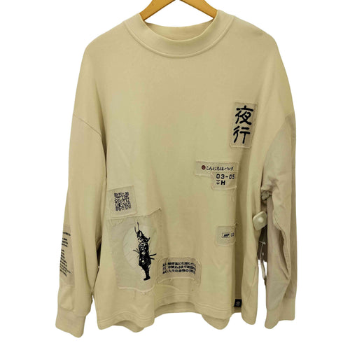 ハイパンダ HIPANDA 夜行 HP パッチ クルーネック スウェット メンズ import:M