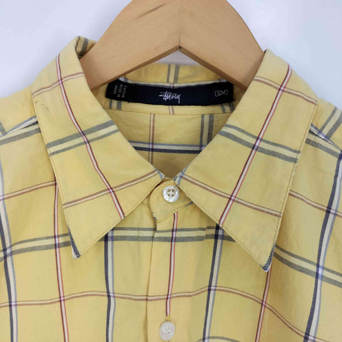 ステューシー Stussy 90s 紺タグ レギュラーカラー チェック シャツ メンズ SM