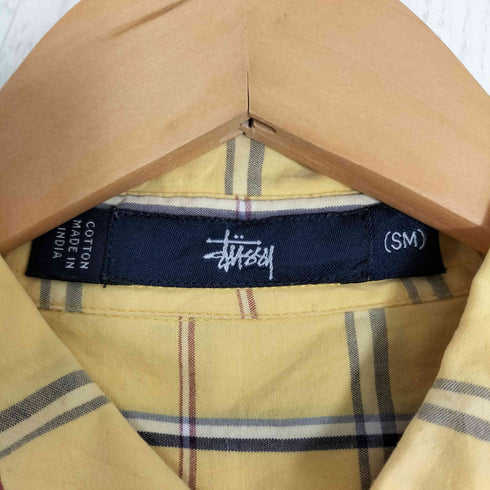 ステューシー Stussy 90s 紺タグ レギュラーカラー チェック シャツ メンズ SM