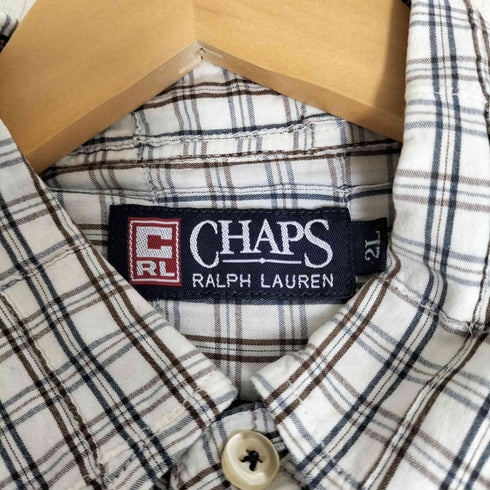 チャップスラルフローレン CHAPS RALPH LAUREN インド綿 チェックステッチ ボタンダウン チェックシャツ メンズ 2L