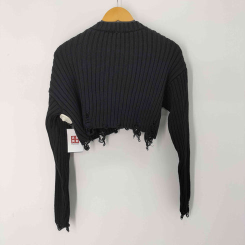 ザラ ZARA RIPPED CROPPED KNIT SWEATER レディース import:XS