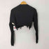 ザラ ZARA RIPPED CROPPED KNIT SWEATER レディース import:XS