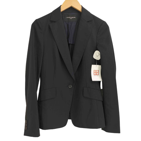 ユナイテッドアローズ UNITED ARROWS ウールギャバ シャドーストライプ 1Bテーラードジャケット レディース 36