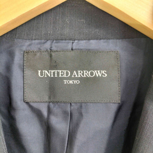 ユナイテッドアローズ UNITED ARROWS ウールギャバ シャドーストライプ 1Bテーラードジャケット レディース 36