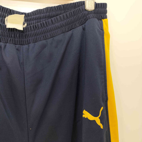 プーマ PUMA ロゴ刺繍 サイドライン 裾ボタン トラックパンツ メンズ