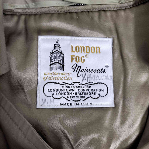 ロンドンフォグ LONDON FOG USA製 ボアライナー付き トレンチコート メンズ 38 SHORT