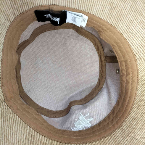 ステューシー Stussy ロゴ刺繍 コーデュロイ バケットハット メンズ