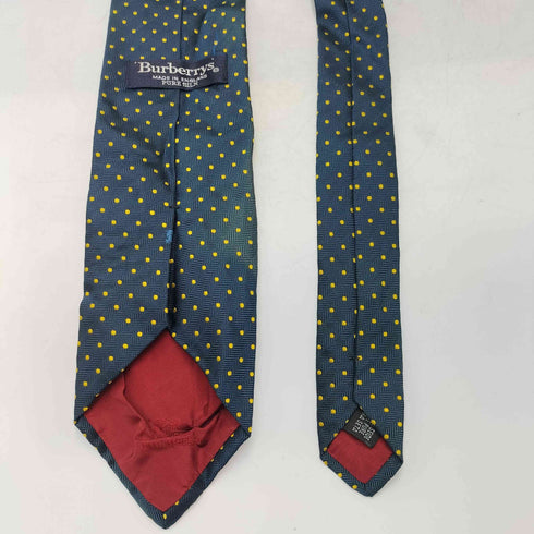 バーバリーズ BURBERRYS 英国製 PURE SILK ドット柄 ホース 刺繍 ネクタイ メンズ
