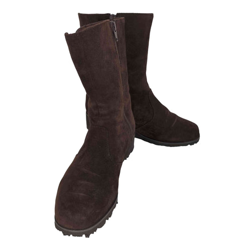 ハッシュパピーズ HUSH PUPPIES 裏地ファー スウェード サイドジップ ブーツ レディース JPN:24