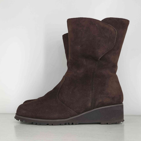 ハッシュパピーズ HUSH PUPPIES 裏地ファー スウェード サイドジップ ブーツ レディース JPN:24