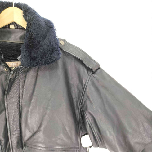 EDDY BIKER G-1 YKK ジップ 裏地 ボア ライナー レザー フライト ジャケット バイカー ジャケット メンズ import:M