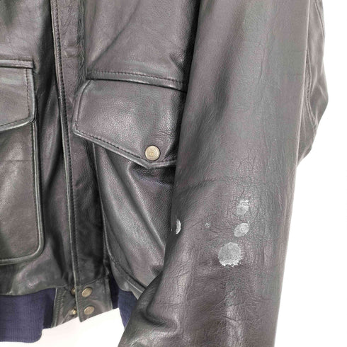 EDDY BIKER G-1 YKK ジップ 裏地 ボア ライナー レザー フライト ジャケット バイカー ジャケット メンズ import:M