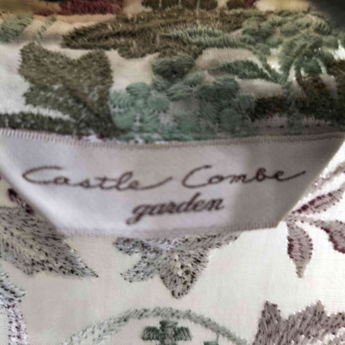Castle Combe garden ジャスミン 総柄 エンブロイダリー刺繍 コットン 長袖シャツ レディース JPN:M