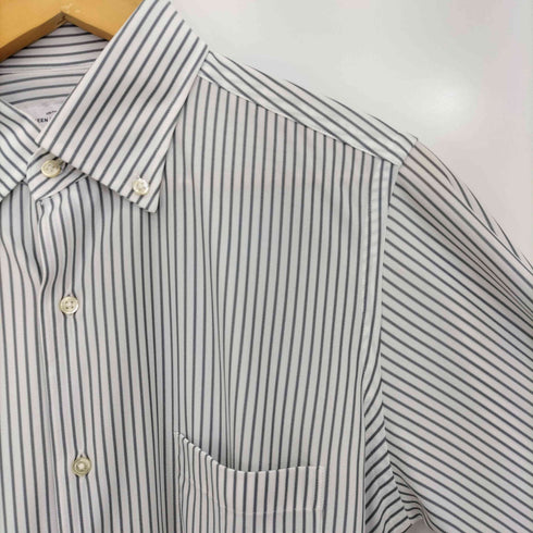 ユナイテッドアローズグリーンレーベルリラクシング UNITED ARROWS green label relaxing SLIM FIT ストライプ ボタンダウンシャツ メンズ JPN:L