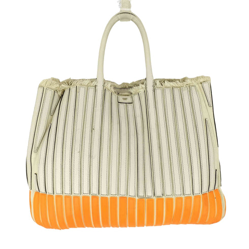アニヤハインドマーチ ANYA HINDMARCH レザー×キャンバス トートバッグ レディース