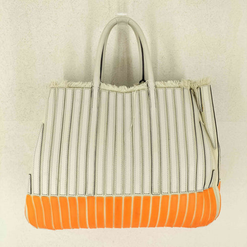 アニヤハインドマーチ ANYA HINDMARCH レザー×キャンバス トートバッグ レディース