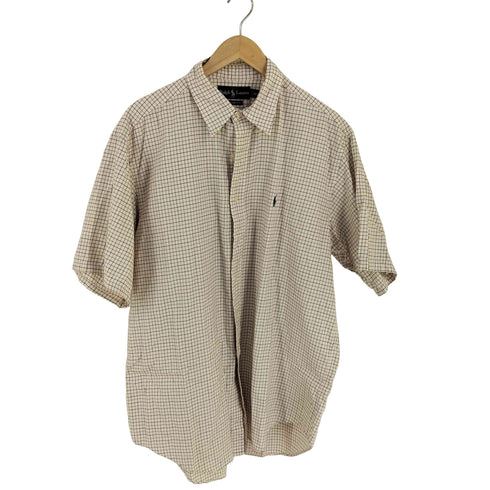 ラルフローレン RALPH LAUREN CLASSIC FIT ポニー刺繍チェック柄BDシャツ メンズ import:L 161/2