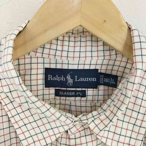ラルフローレン RALPH LAUREN CLASSIC FIT ポニー刺繍チェック柄BDシャツ メンズ import:L 161/2