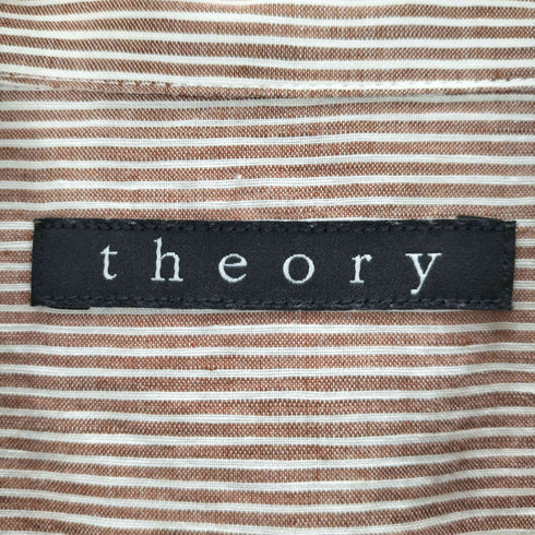 セオリー theory ハーフボタン ストライプ プルオーバーシャツ レディース