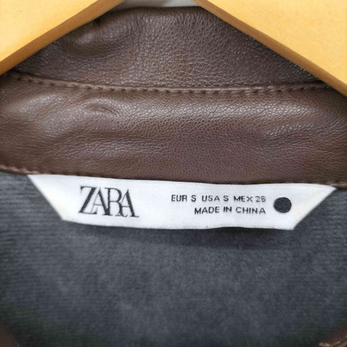 ザラ ZARA フェイクレザーワンピース レディース import:S