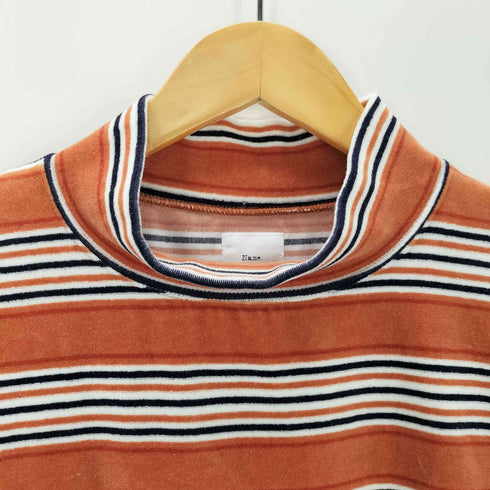 ネーム Name. MULTISTRIPE VELOUR MOCK NECK L/S TEE メンズ 1