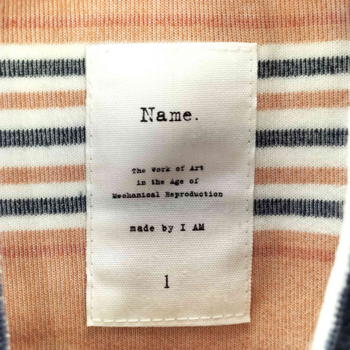 ネーム Name. MULTISTRIPE VELOUR MOCK NECK L/S TEE メンズ 1