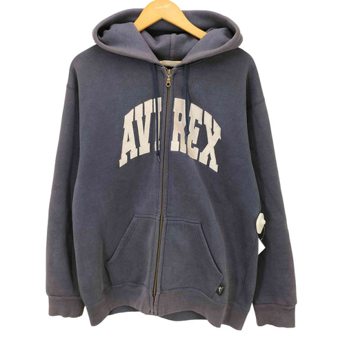 アヴィレックス AVIREX アーチロゴ ジップアップ パーカー フェード メンズ import:L
