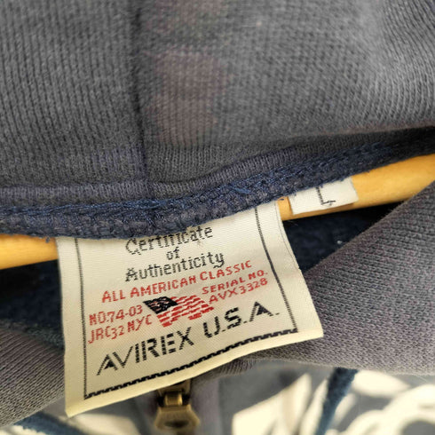 アヴィレックス AVIREX アーチロゴ ジップアップ パーカー フェード メンズ import:L