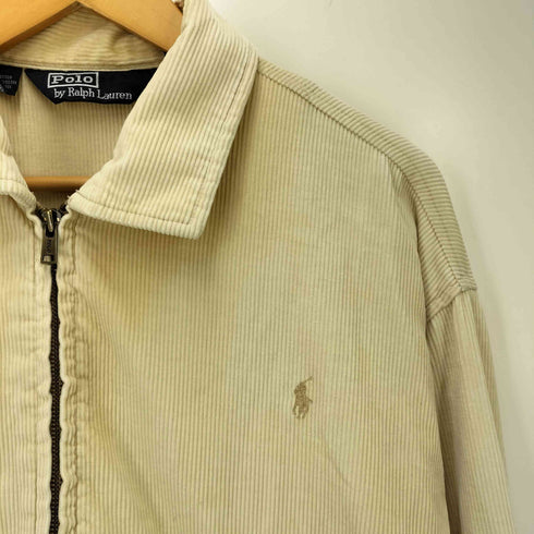 ポロバイラルフローレン Polo by RALPH LAUREN 80-90S 三角タグ ポニー刺繍 太畝 コーデュロイ スウィングトップ ジャケット メンズ import:M